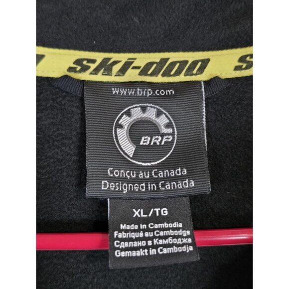 Ski-Doo Racing Jacket Mens XL Black Gray Full Zip Fleece BRP Rotax Snowmobile - Picture 4 of 8
